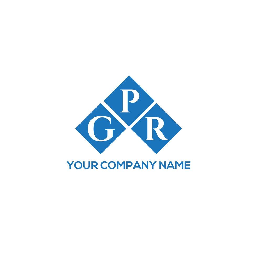diseño de logotipo de letra gpr sobre fondo blanco. concepto de logotipo de letra de iniciales creativas gpr. diseño de carta gpr. vector