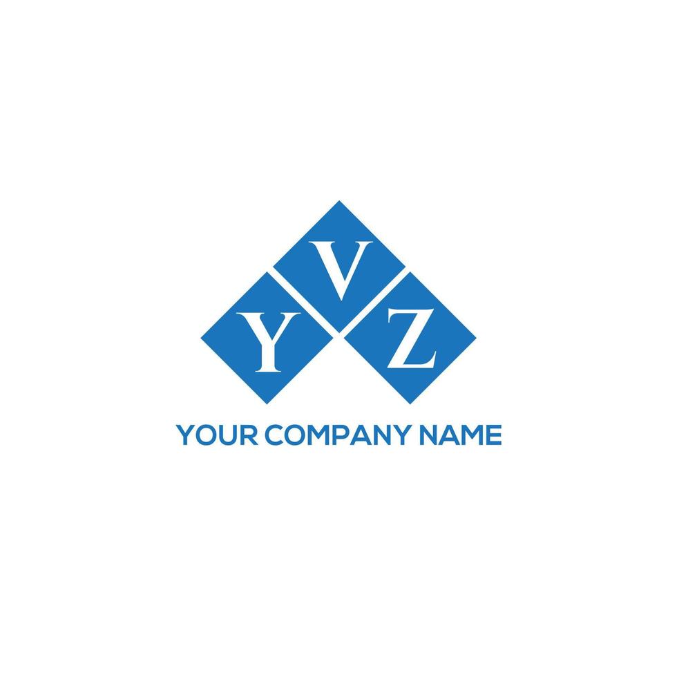 YVZ letter logo design on white background.  YVZ creative initials letter logo concept.  YVZ letter design. vector