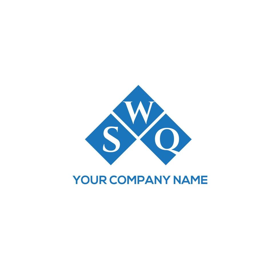 SWQ letter logo design on white background. SWQ creative initials letter logo concept. SWQ letter design. vector