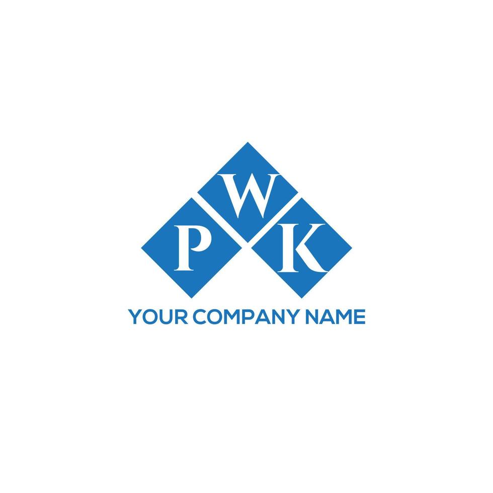 diseño de logotipo de letra pwk sobre fondo blanco. concepto de logotipo de letra de iniciales creativas pwk. diseño de letras pwk. vector