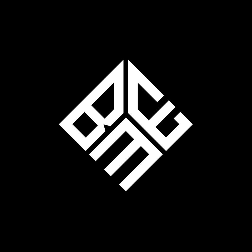 diseño de logotipo de letra bme sobre fondo negro. concepto de logotipo de letra de iniciales creativas bme. diseño de letra bme. vector