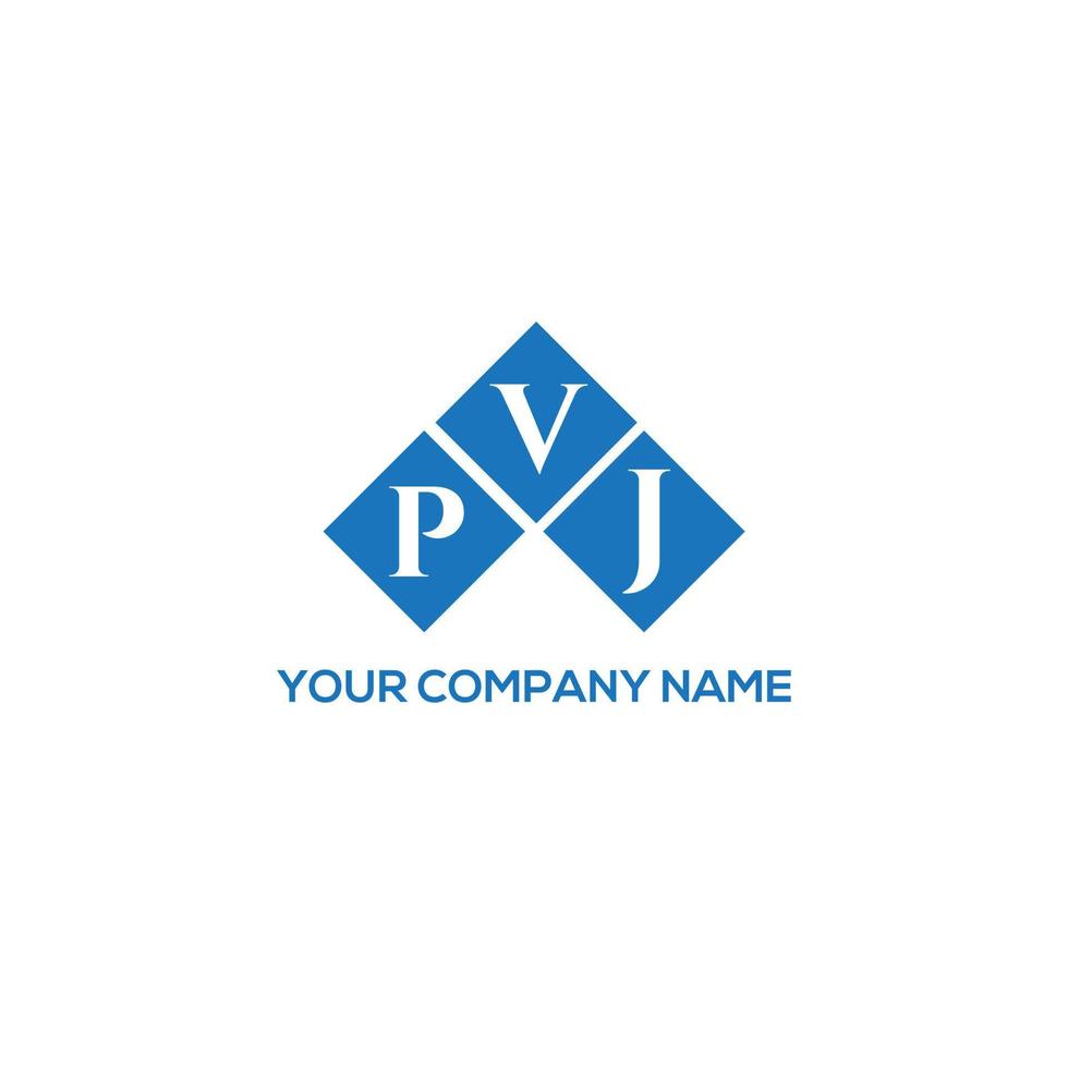 diseño de logotipo de letra pvj sobre fondo blanco. concepto de logotipo de letra de iniciales creativas pvj. diseño de letras pvj. vector