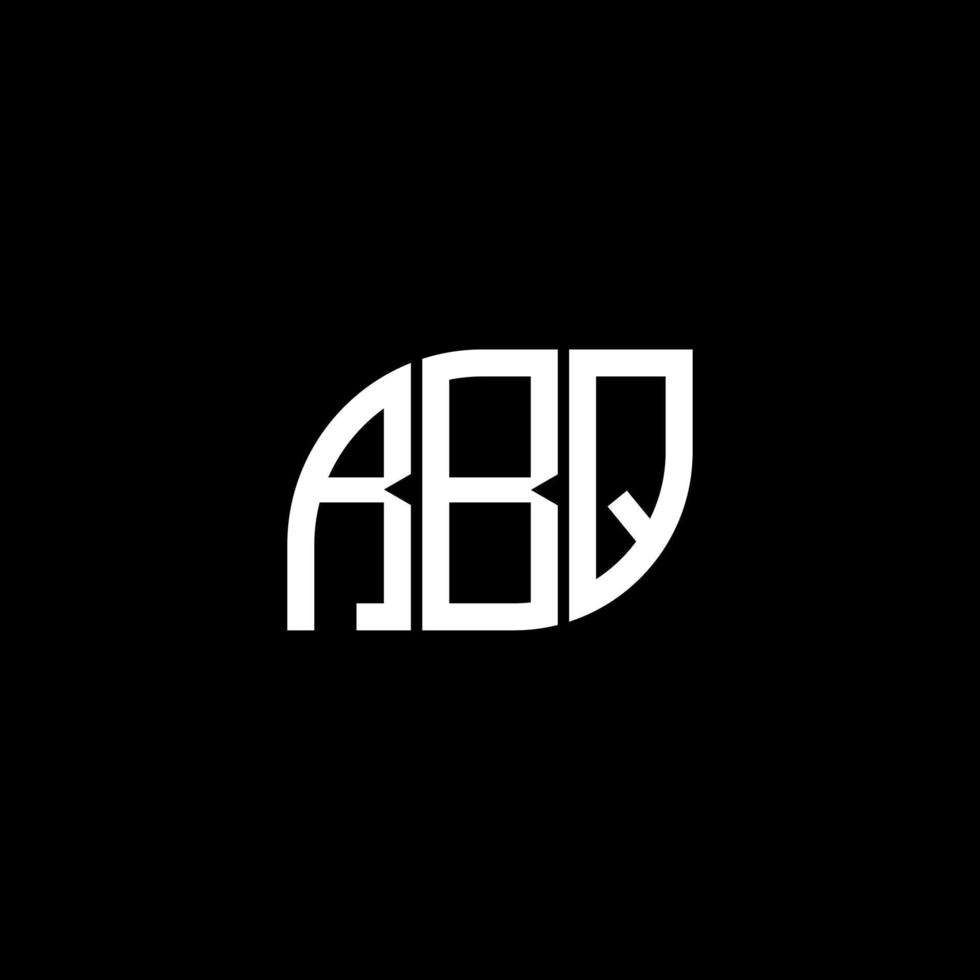 diseño de letras rbq. diseño de logotipo de letras rbq sobre fondo negro. concepto de logotipo de letra de iniciales creativas rbq. diseño de letras rbq. diseño de logotipo de letras rbq sobre fondo negro. r vector