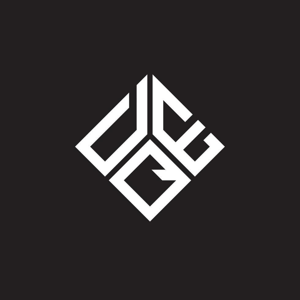 diseño de logotipo de letra dqe sobre fondo negro. concepto de logotipo de letra de iniciales creativas dqe. diseño de letras dqe. vector