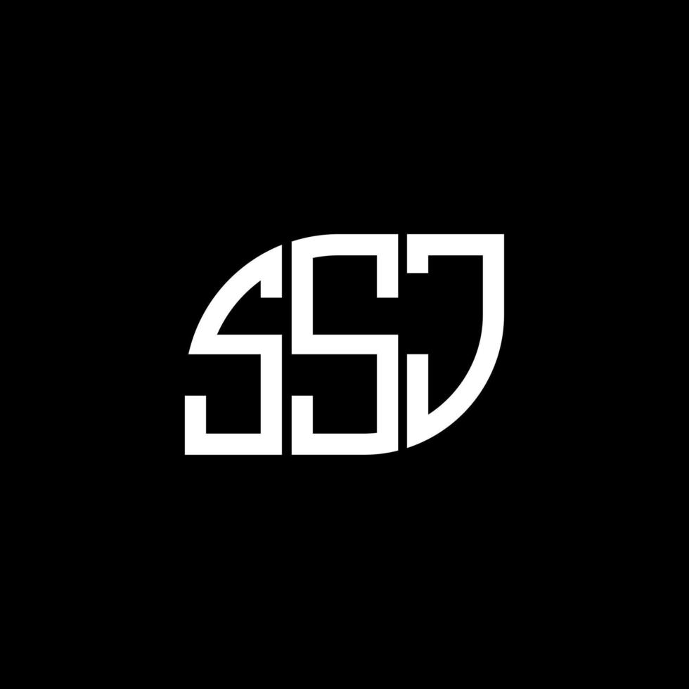 SSJ letter logo design on black background. SSJ creative initials letter logo concept. SSJ letter design. vector