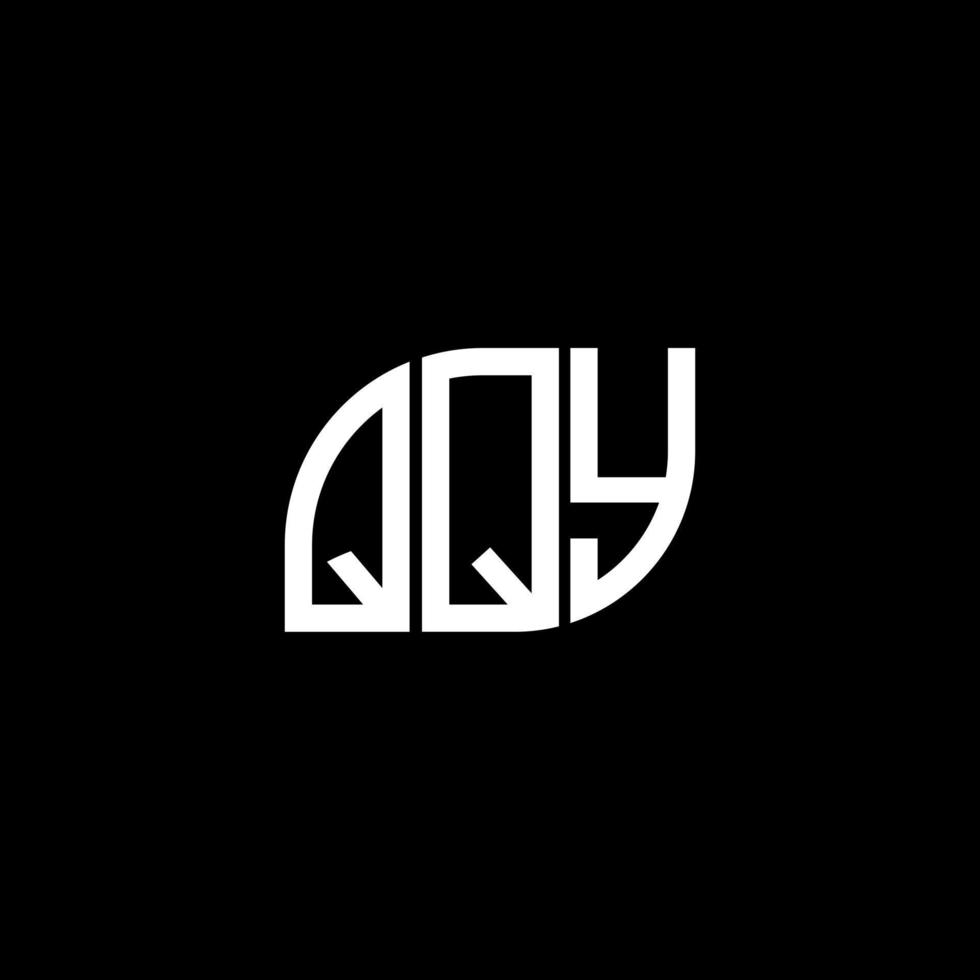 QQY letter logo design on black background. QQY creative initials letter logo concept. QQY letter design. vector