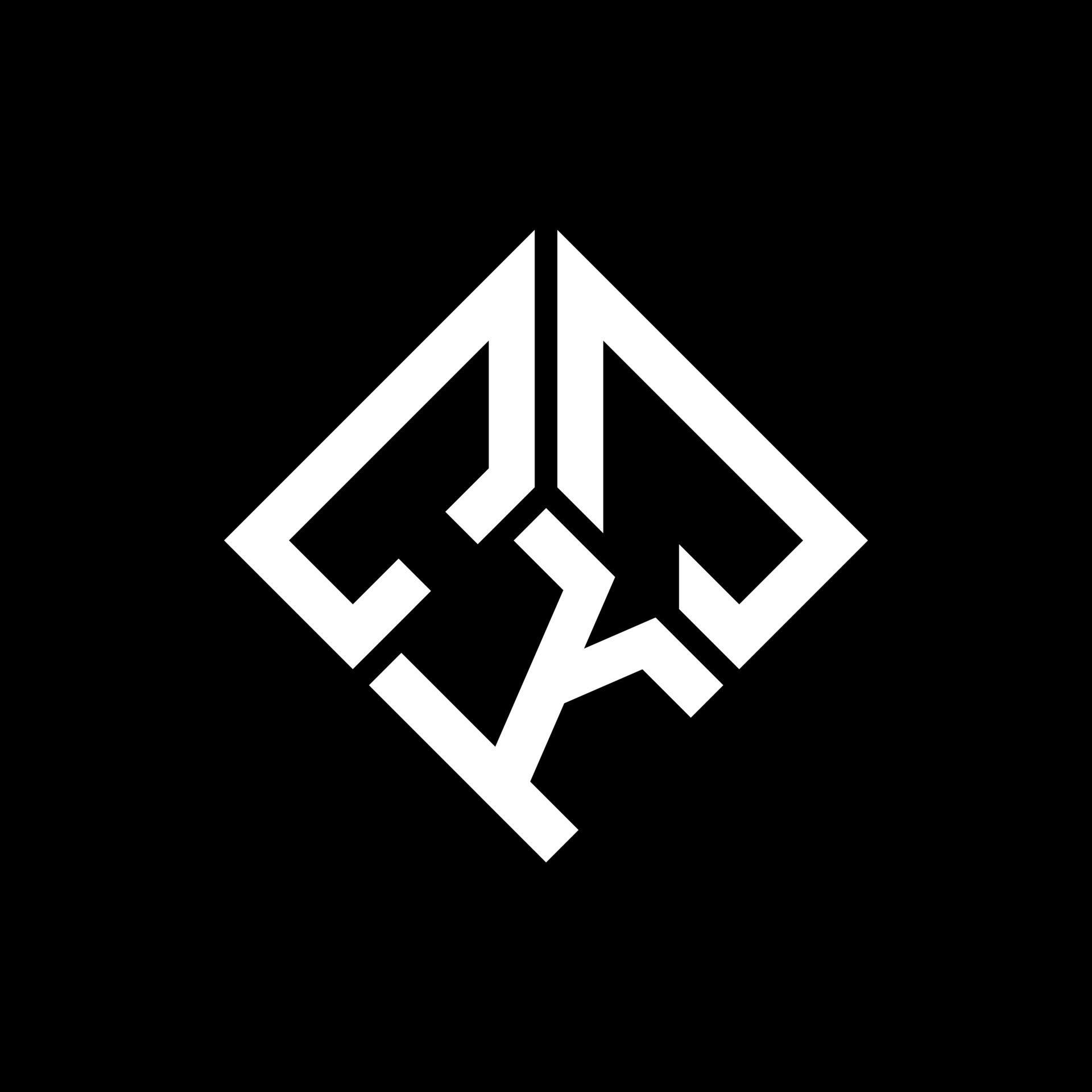CKJ letter logo design on black background. CKJ creative initials ...