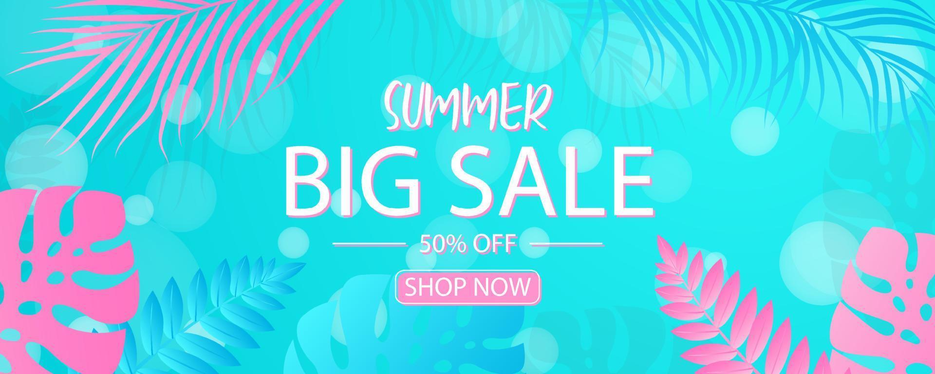 Summer banner template for advertising summer arrivals collection or seasonal sales promotion vector