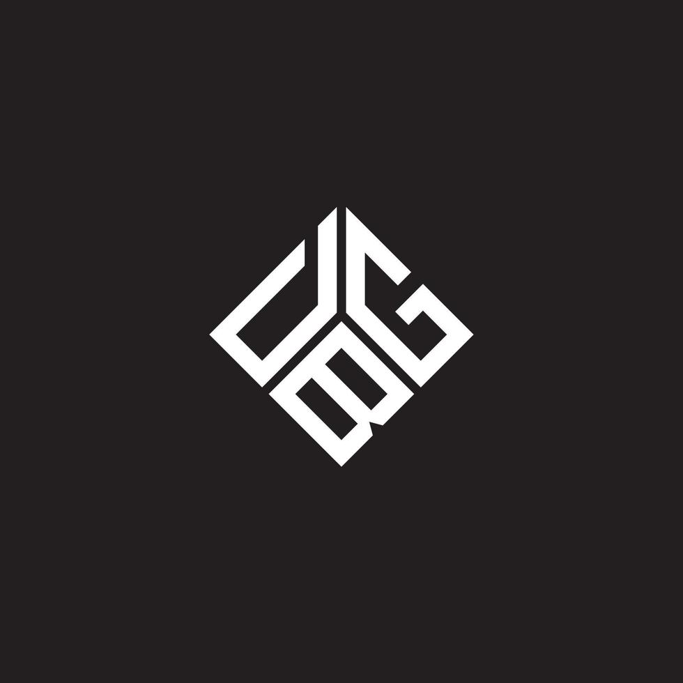 diseño de logotipo de letra dbg sobre fondo negro. Concepto de logotipo de letra de iniciales creativas de dbg. diseño de letras dbg. vector