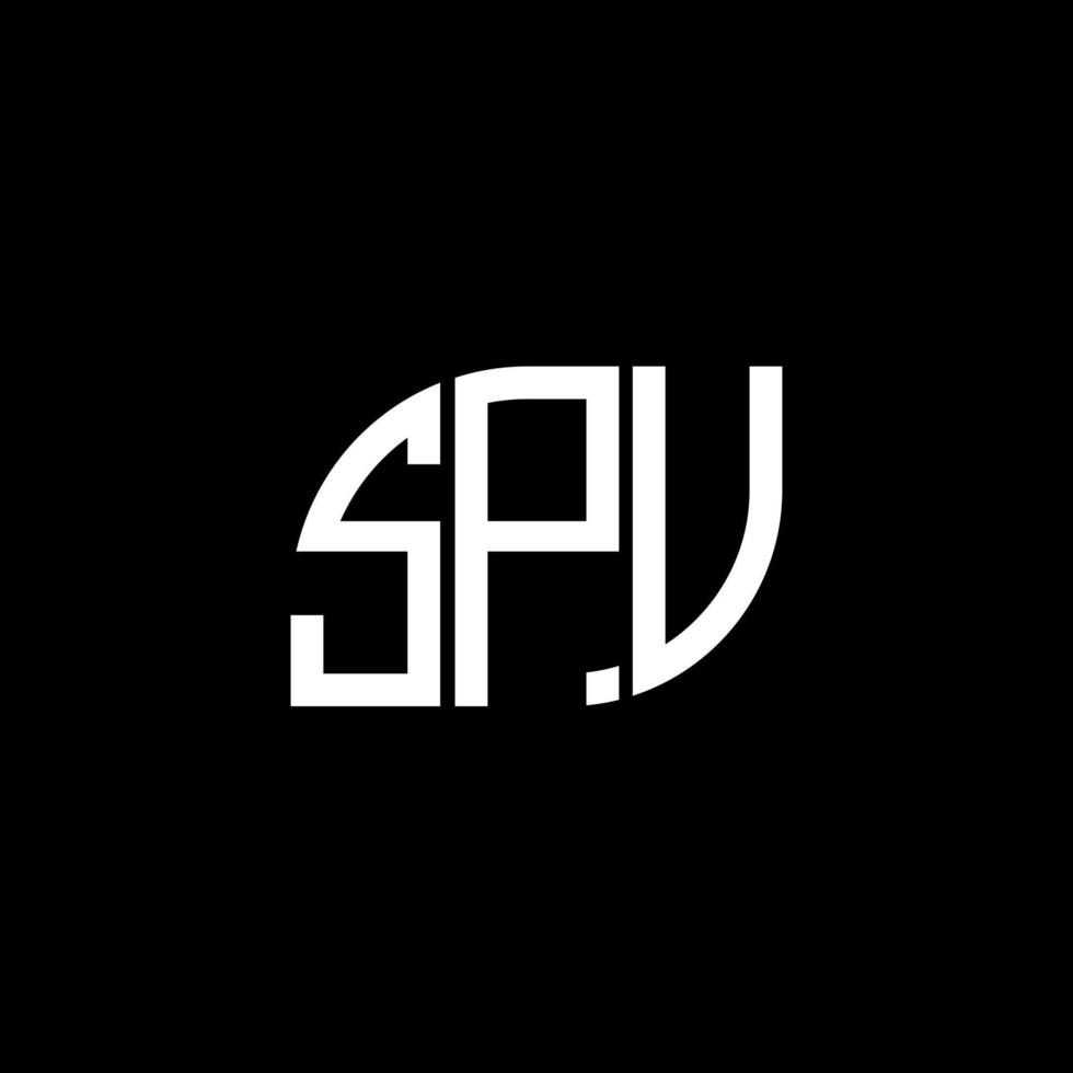spv letter design.spv letter logo design sobre fondo negro. concepto de logotipo de letra de iniciales creativas spv. spv letter design.spv letter logo design sobre fondo negro. s vector