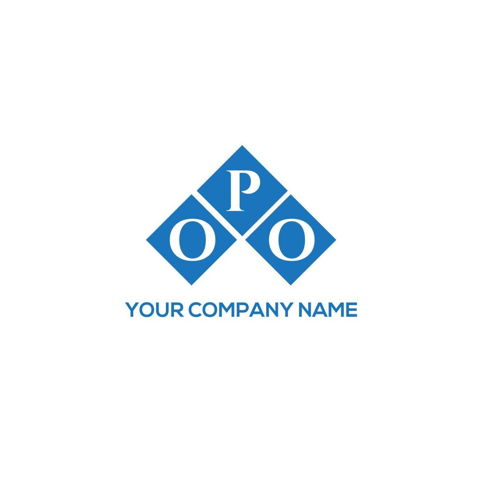 diseño de logotipo de letra opo sobre fondo blanco. concepto de logotipo de letra de iniciales creativas opo. diseño de letras opo. vector