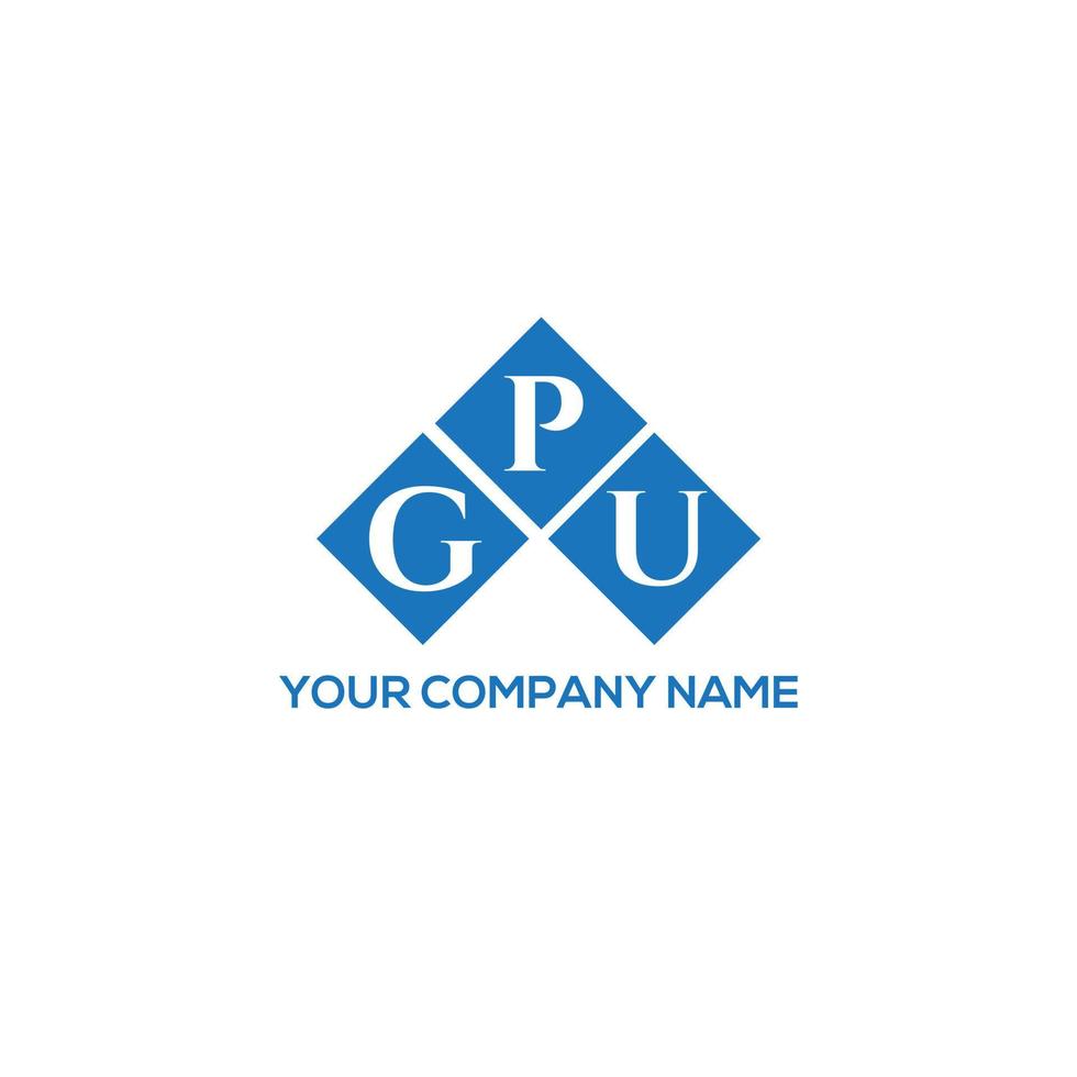 GPU letter logo design on white background. GPU creative initials letter logo concept. GPU letter design. vector