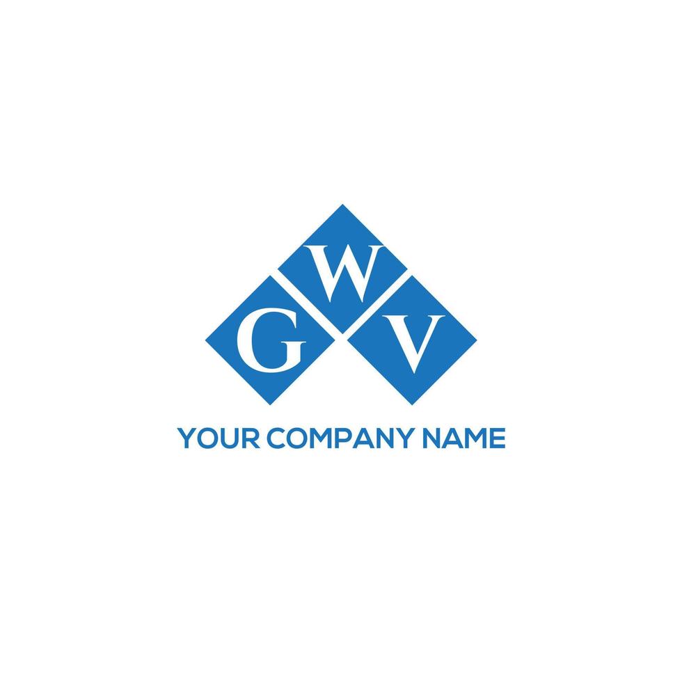GWV letter logo design on white background.  GWV creative initials letter logo concept.  GWV letter design. vector