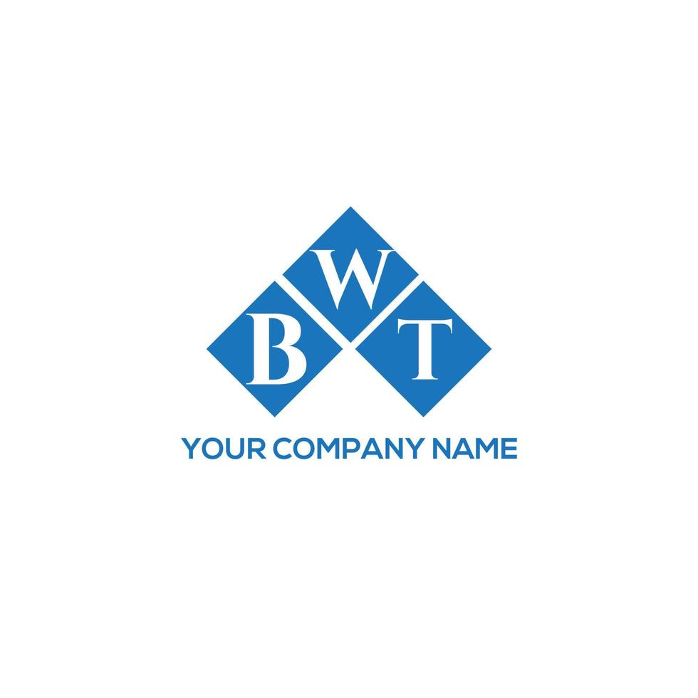 BWT letter logo design on white background.  BWT creative initials letter logo concept.  BWT letter design. vector