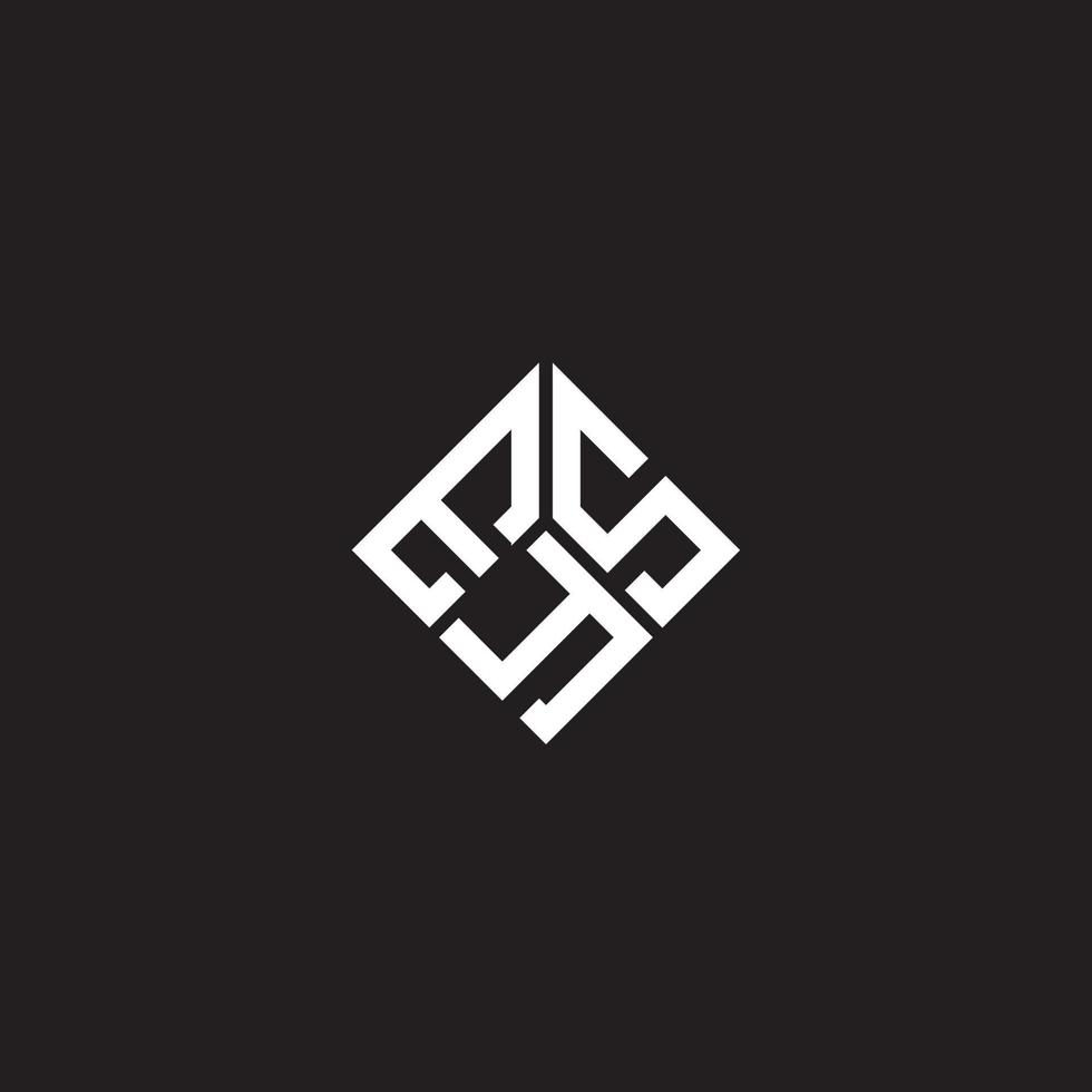 EYS letter logo design on black background. EYS creative initials letter logo concept. EYS letter design. vector