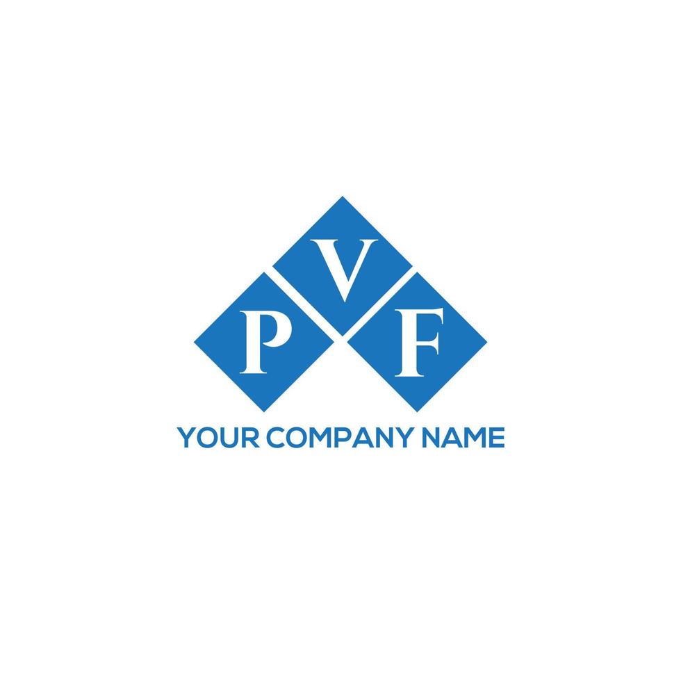diseño de logotipo de letra pvf sobre fondo blanco. concepto de logotipo de letra de iniciales creativas pvf. diseño de letras pvf. vector