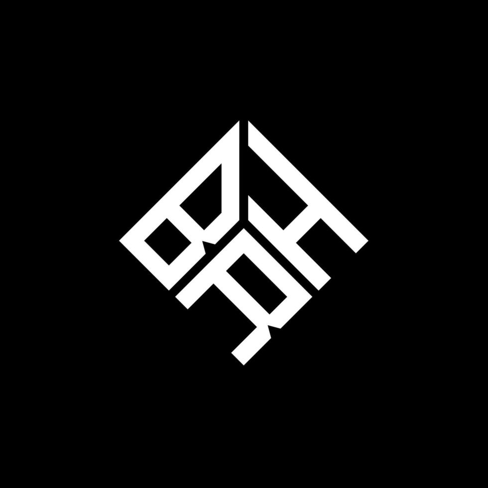 diseño de logotipo de letra brh sobre fondo negro. concepto de logotipo de letra de iniciales creativas brh. diseño de letras brh. vector