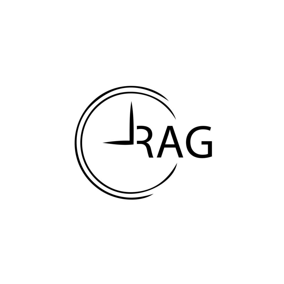 RAG letter logo design on white background. RAG creative initials ...