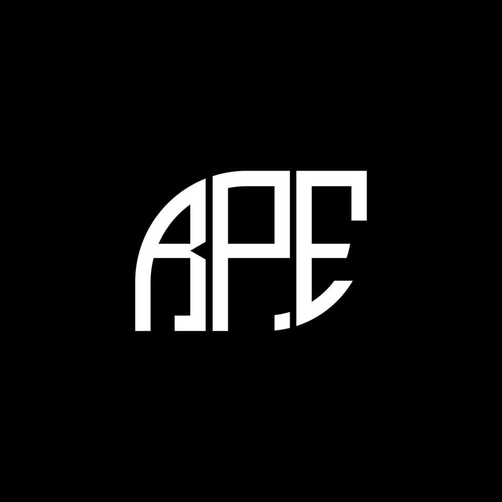 RPE letter design.RPE letter logo design on black background. RPE creative initials letter logo concept. RPE letter design.RPE letter logo design on black background. R vector