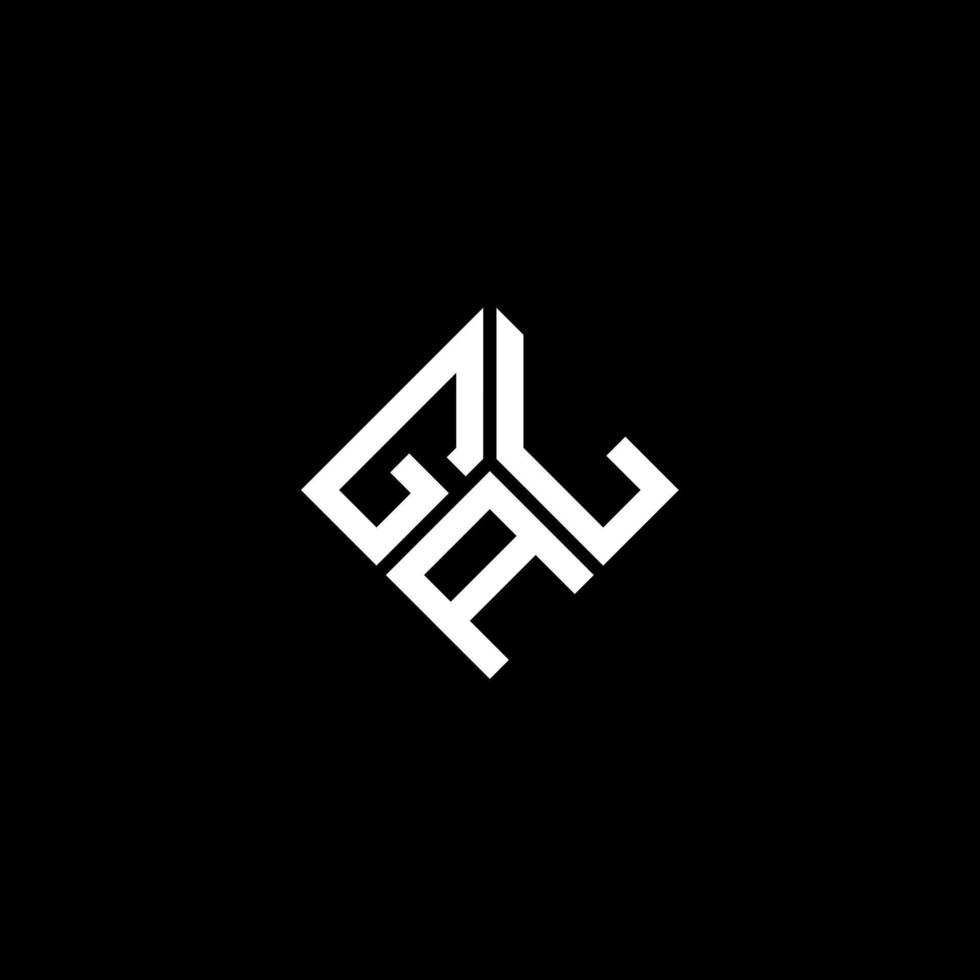 GAL letter logo design on black background. GAL creative initials letter logo concept. GAL letter design. vector