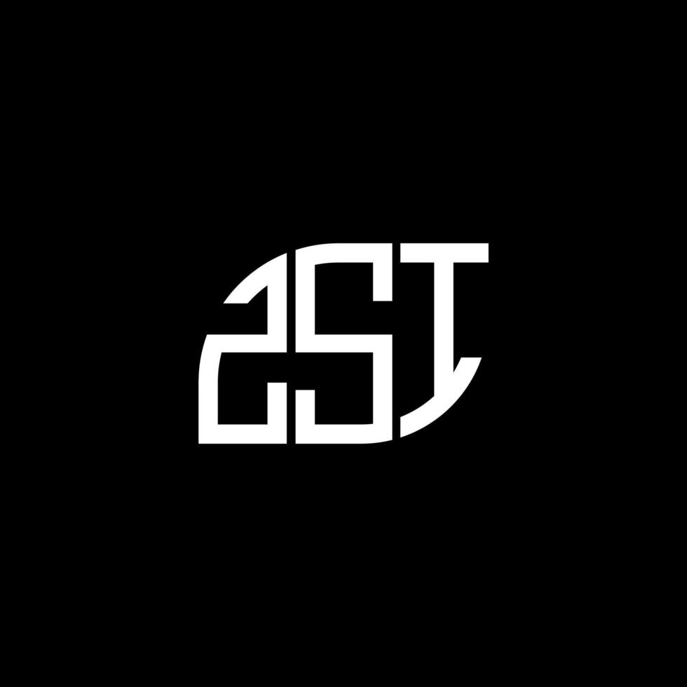 ZSI letter logo design on black background. ZSI creative initials letter logo concept. ZSI letter design. vector