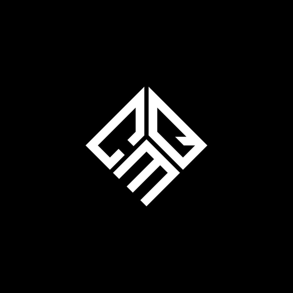 CMQ letter logo design on black background. CMQ creative initials letter logo concept. CMQ letter design. vector