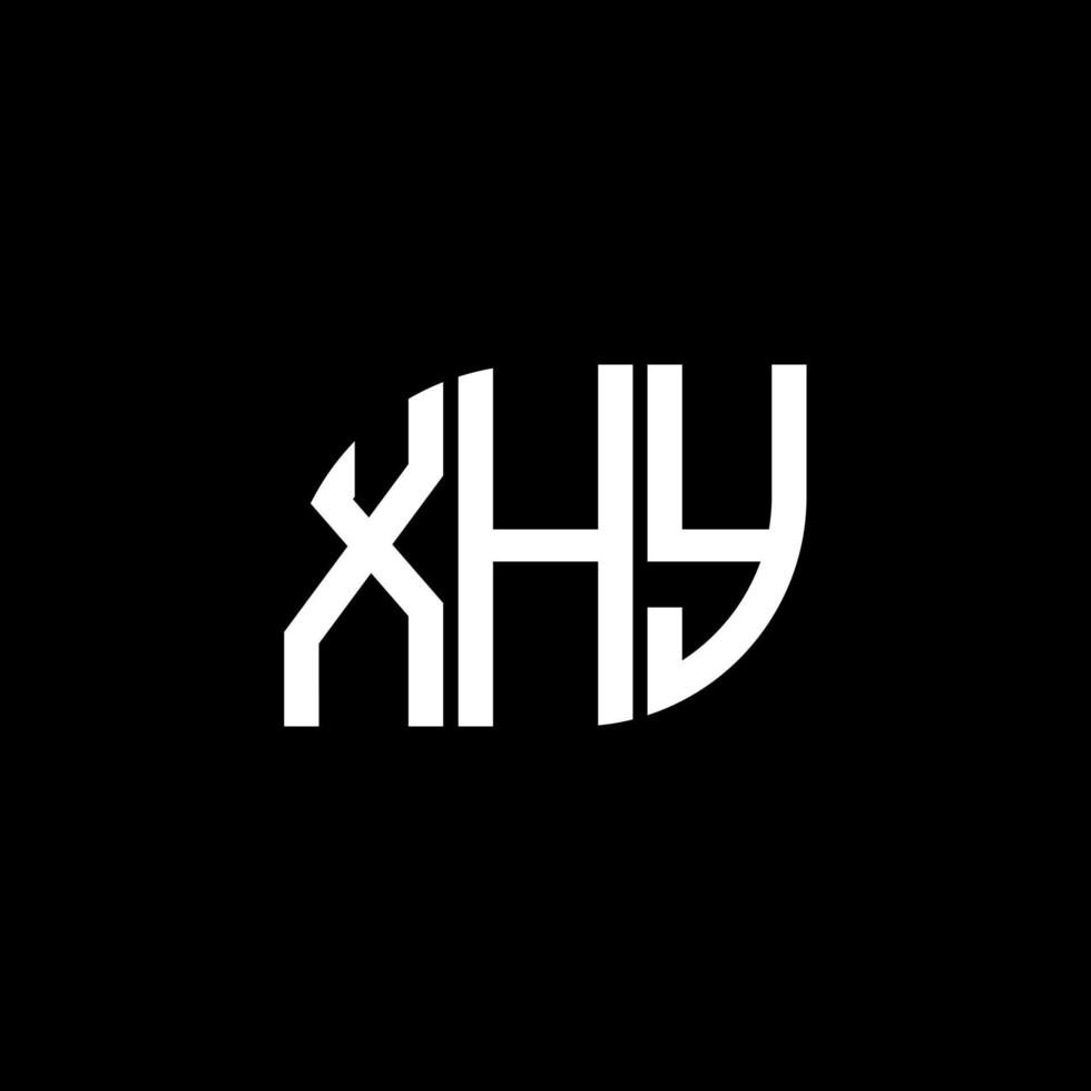 diseño de la letra xhy. Diseño del logotipo de la letra xhy sobre fondo negro. concepto de logotipo de letra de iniciales creativas xhy. diseño de la letra xhy. Diseño del logotipo de la letra xhy sobre fondo negro. X vector