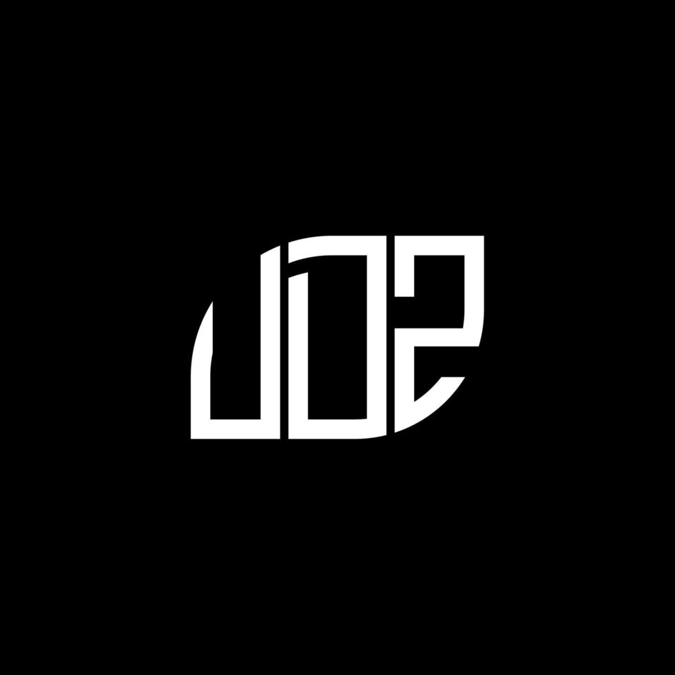 concepto de logotipo de letra de iniciales creativas udz. Diseño de letras udz. Diseño de logotipo de letras udz sobre fondo negro. concepto de logotipo de letra de iniciales creativas udz. diseño de letras udz. vector