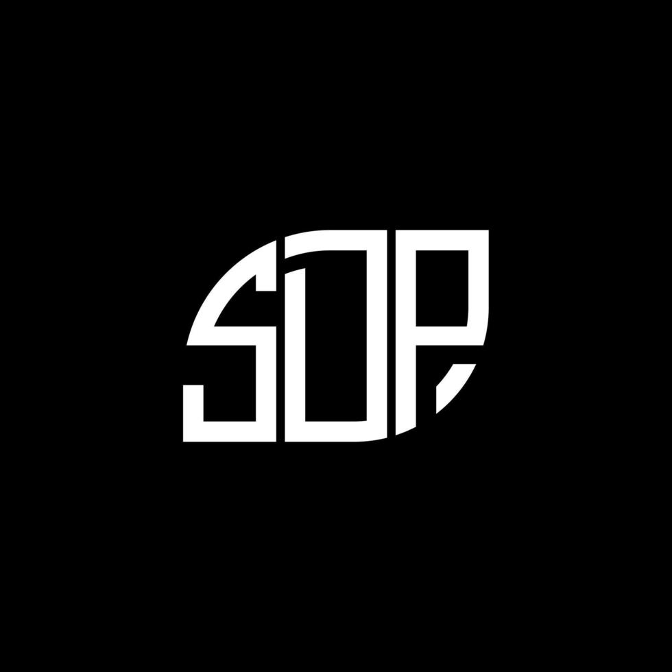 diseño de logotipo de letra sdp sobre fondo negro. concepto de logotipo de letra de iniciales creativas sdp. diseño de letras sdp. vector