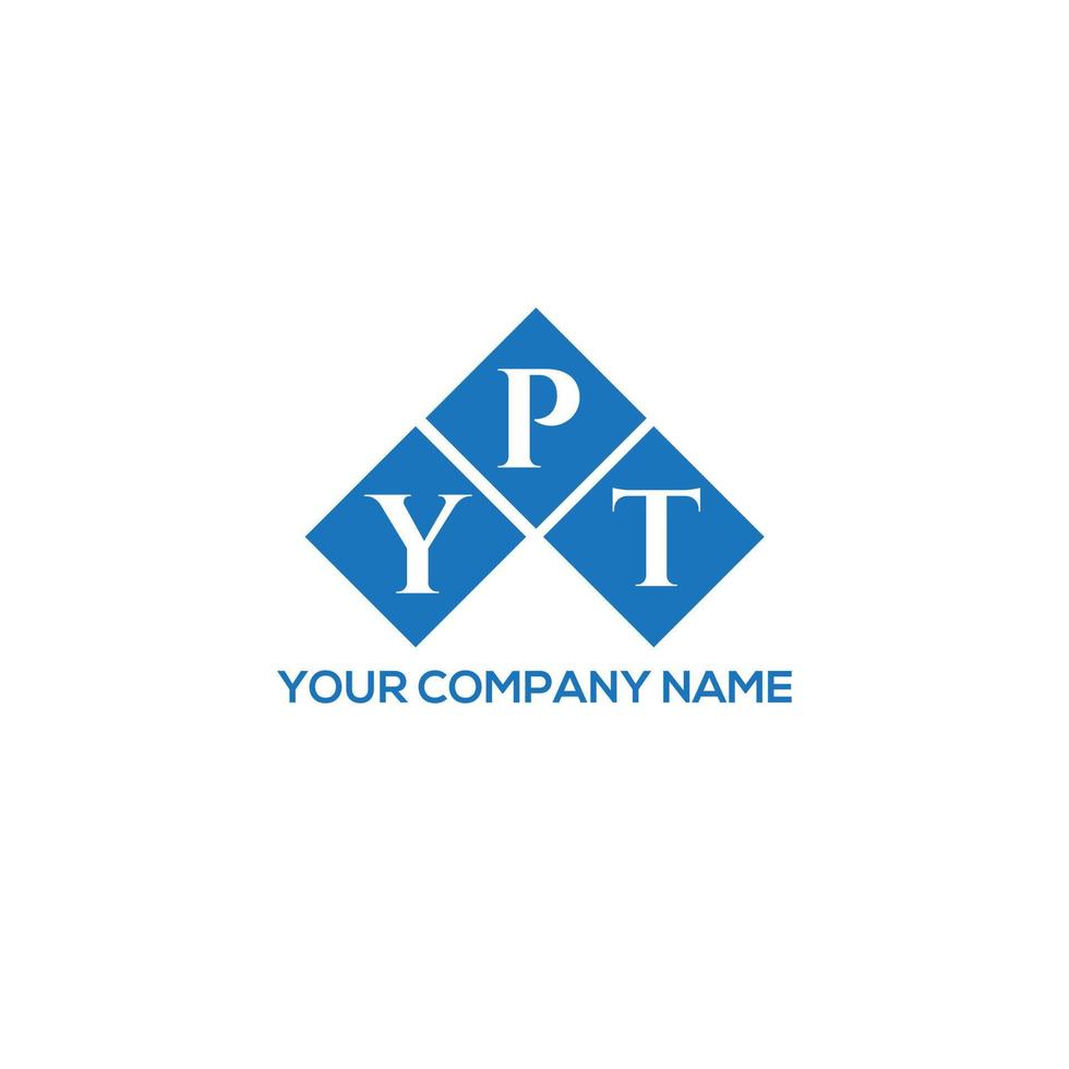 diseño de logotipo de letra ypt sobre fondo blanco. ypt concepto creativo del logotipo de la letra de las iniciales. diseño de letras ypt. vector