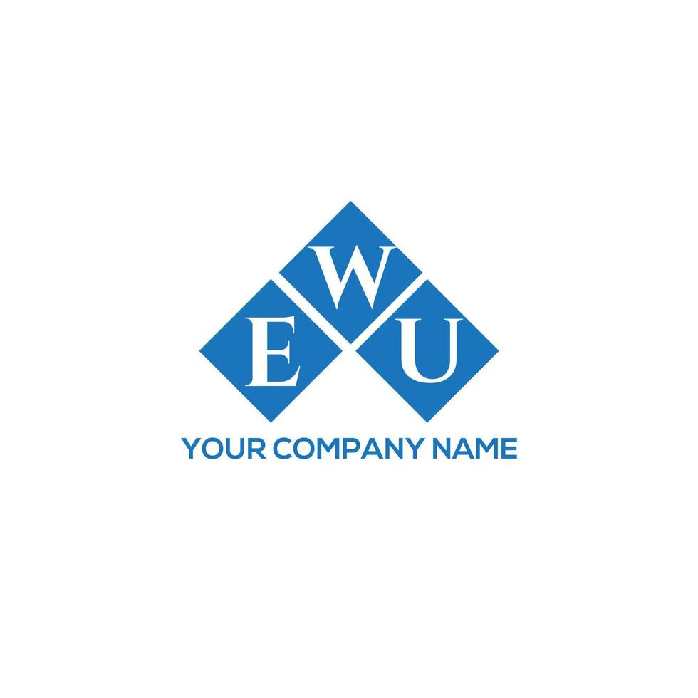 EWU letter logo design on white background.  EWU creative initials letter logo concept.  EWU letter design. vector