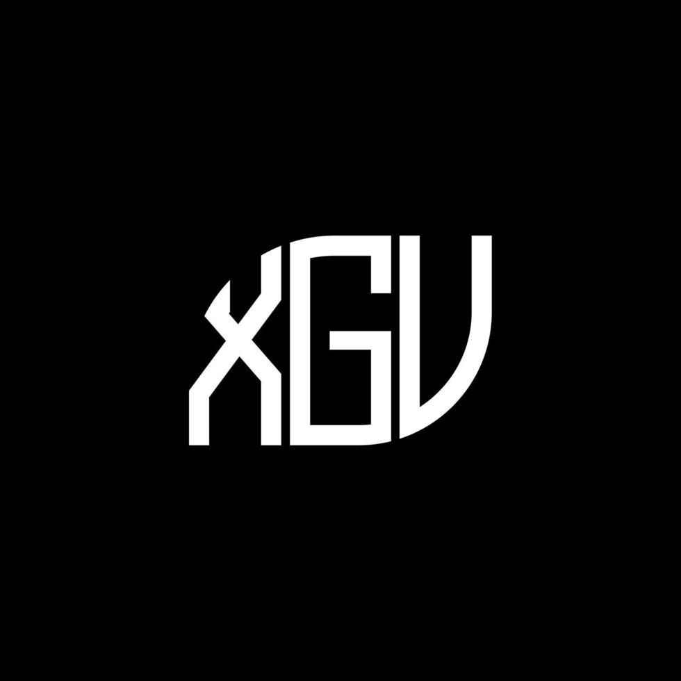 XGV letter logo design on black background. XGV creative initials letter logo concept. XGV letter design. vector