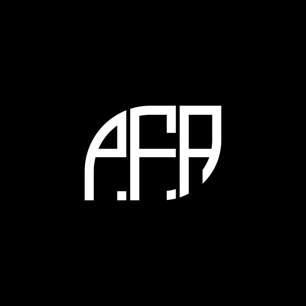 diseño de logotipo de letra pfa sobre fondo negro.concepto de logotipo de letra inicial creativa pfa.diseño de letra vectorial pfa. vector