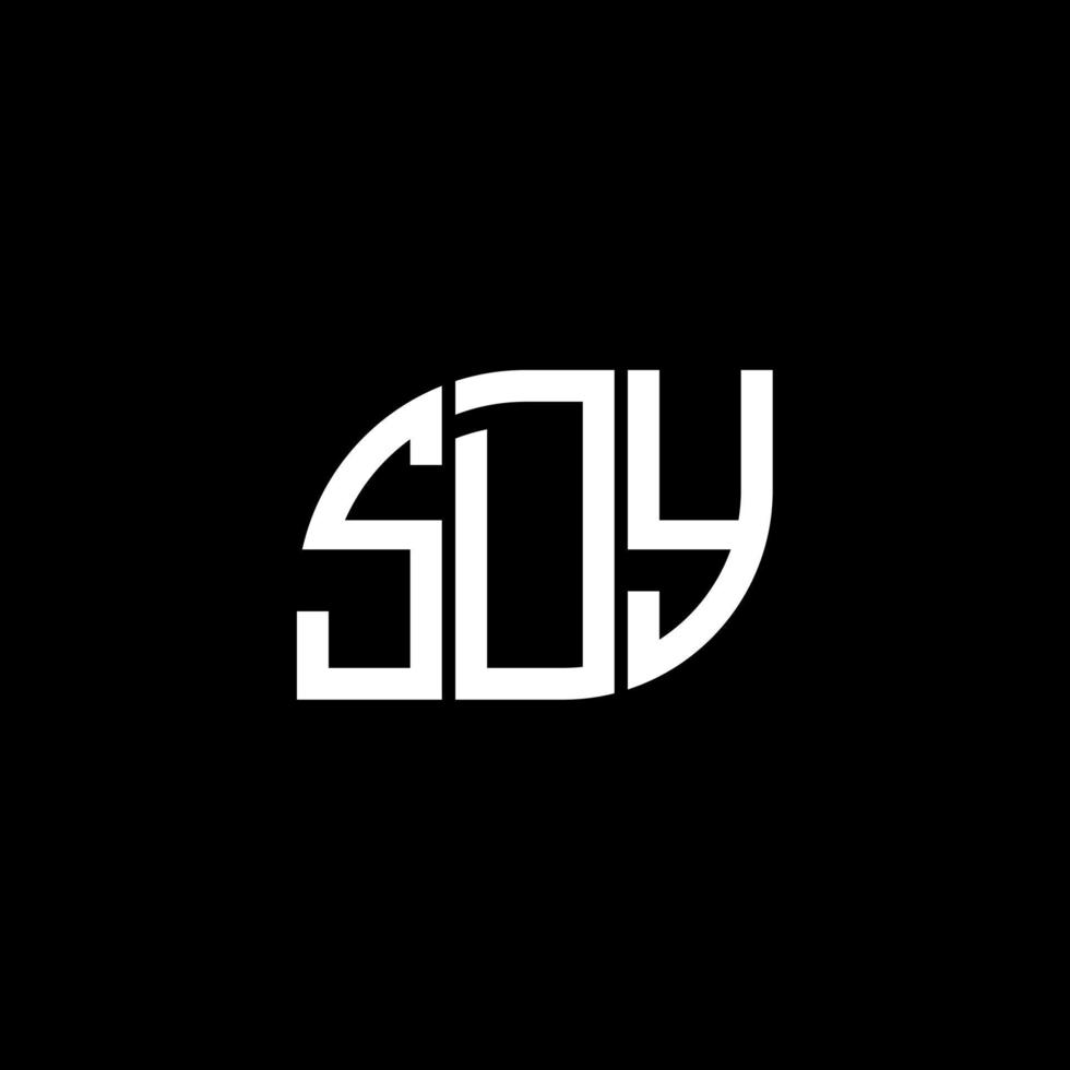 diseño de logotipo de letra sdy sobre fondo negro. concepto creativo del logotipo de la letra de las iniciales de sdy. diseño de letra sdy. vector