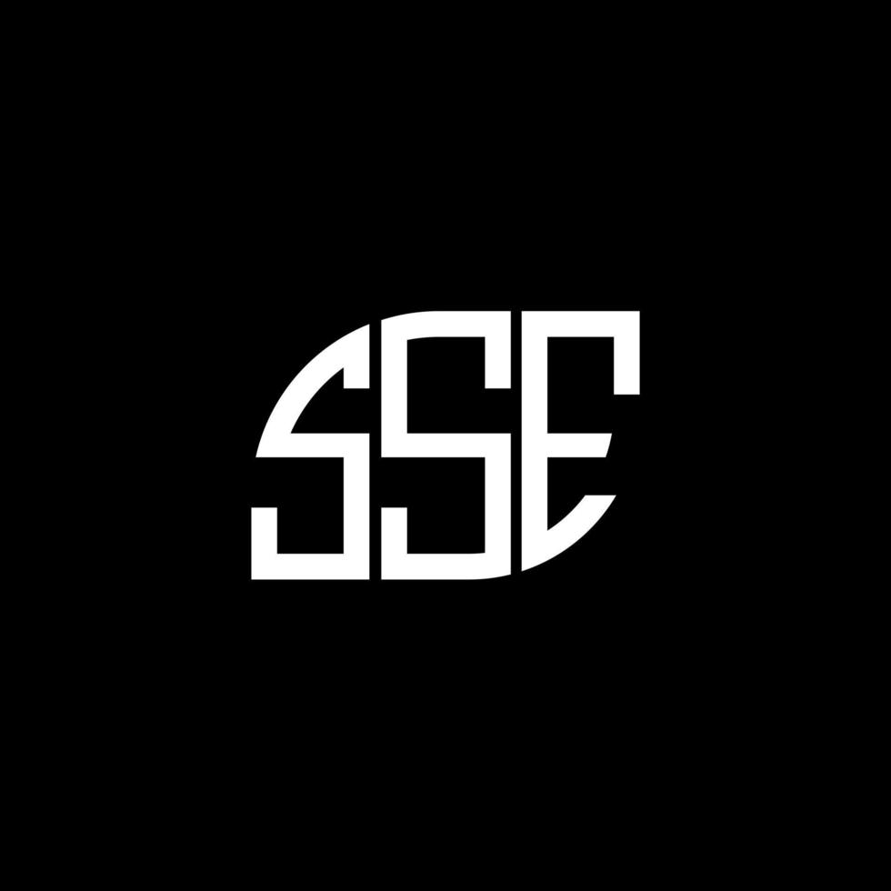 SSE letter logo design on black background. SSE creative initials letter logo concept. SSE letter design. vector