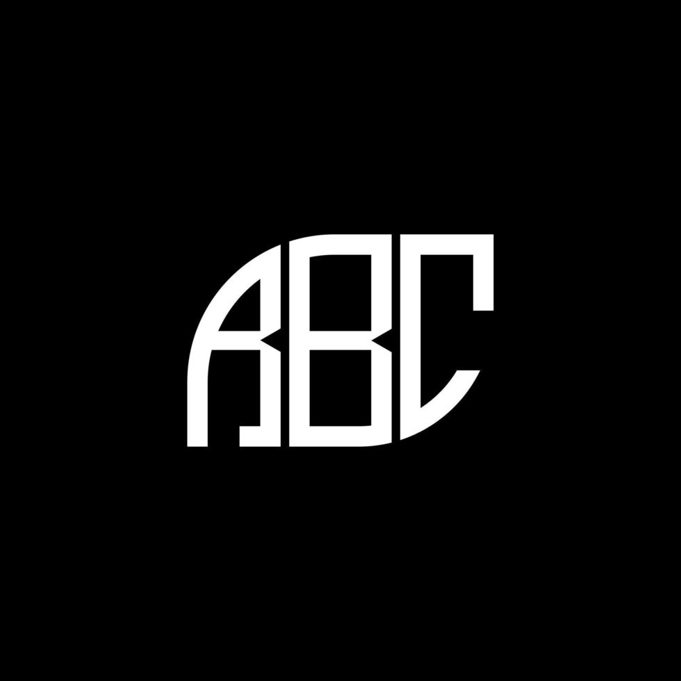 RBC letter logo design on black background. RBC creative initials letter logo concept. RBC letter design. vector