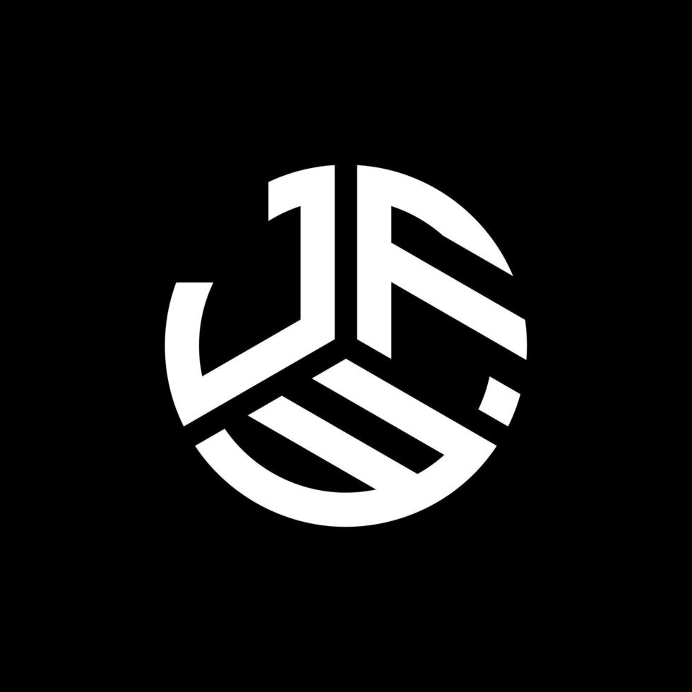 JFW letter logo design on black background. JFW creative initials letter logo concept. JFW letter design. vector
