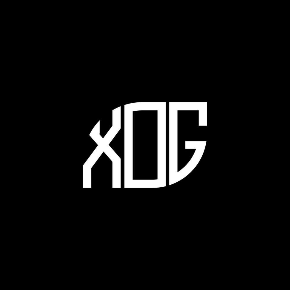 XOG letter logo design on black background. XOG creative initials letter logo concept. XOG letter design. vector
