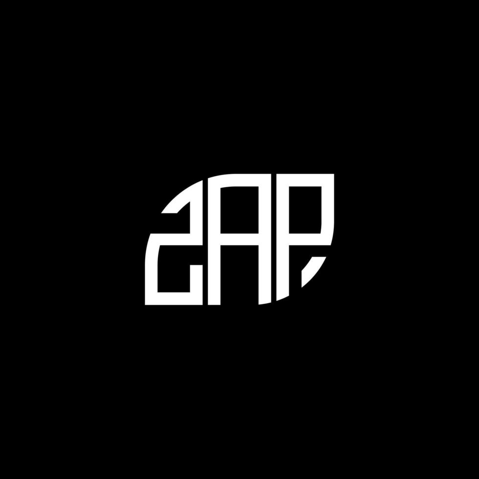 diseño de logotipo de letra zap sobre fondo negro. concepto de logotipo de letra inicial creativa zap. diseño de letras zap. vector