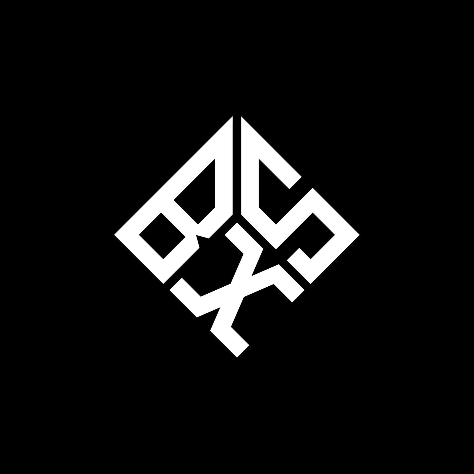 BXS letter logo design on black background. BXS creative initials