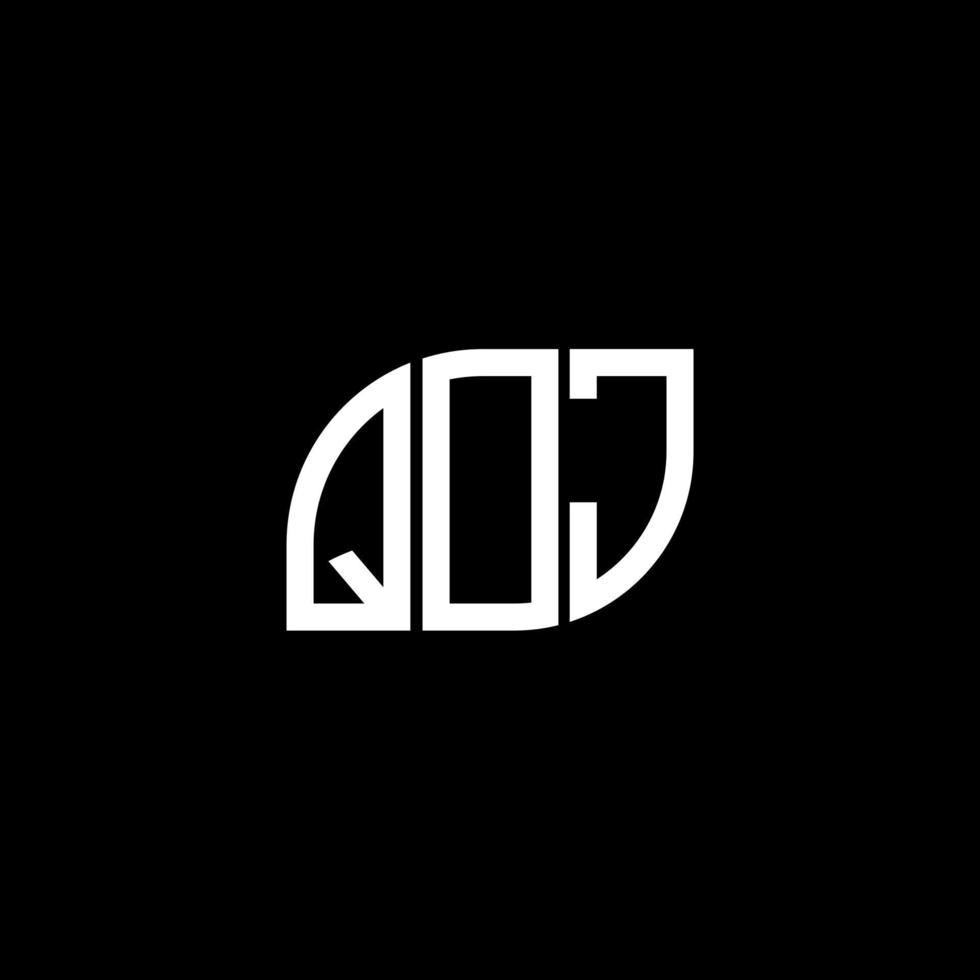QOJ letter logo design on black background.QOJ creative initials letter logo concept.QOJ vector letter design.