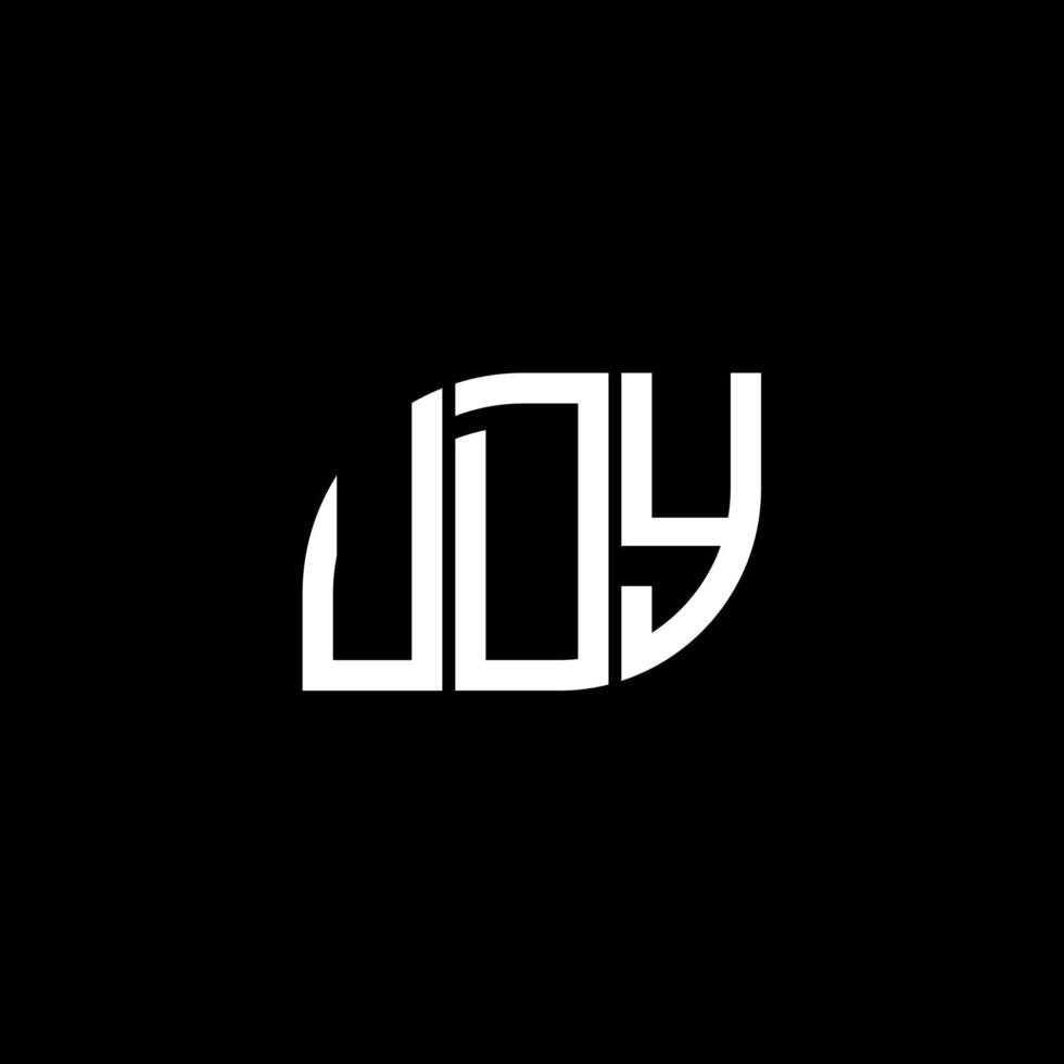 UDY letter logo design on black background. UDY creative initials letter logo concept. UDY letter design. vector