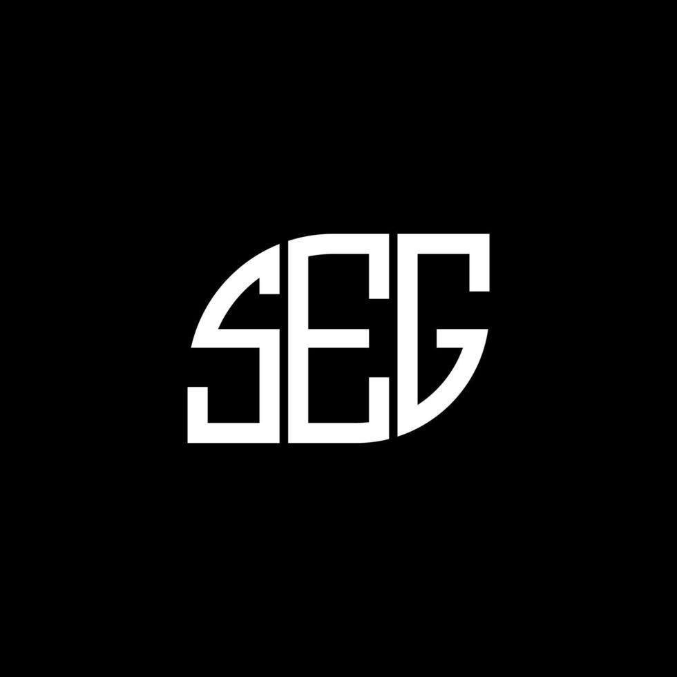 SEG letter logo design on black background. SEG creative initials letter logo concept. SEG letter design. vector