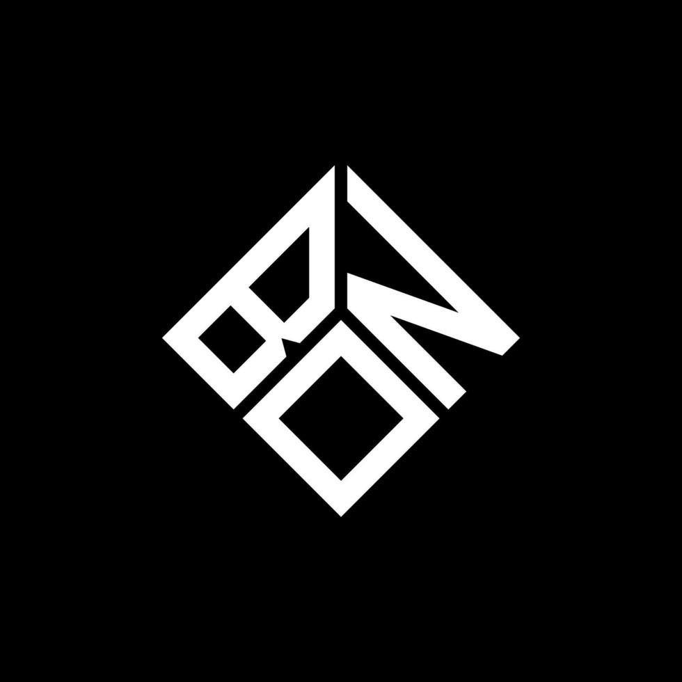 diseño del logotipo de la letra bon sobre fondo negro. concepto de logotipo de letra inicial creativa bon. diseño de letras bon. vector