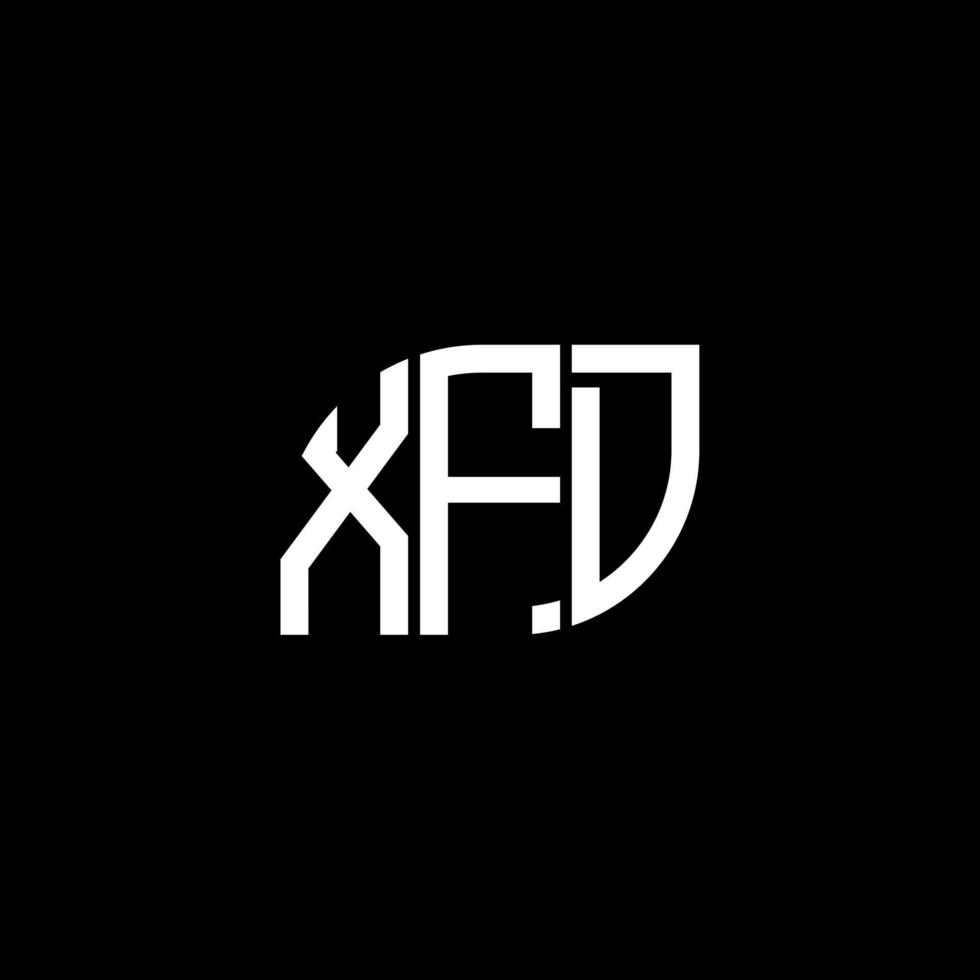 XFD letter logo design on black background. XFD creative initials letter logo concept. XFD letter design. vector