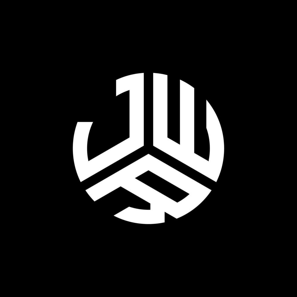 diseño de logotipo de letra jwr sobre fondo negro. concepto de logotipo de letra de iniciales creativas jwr. diseño de letra jwr. vector