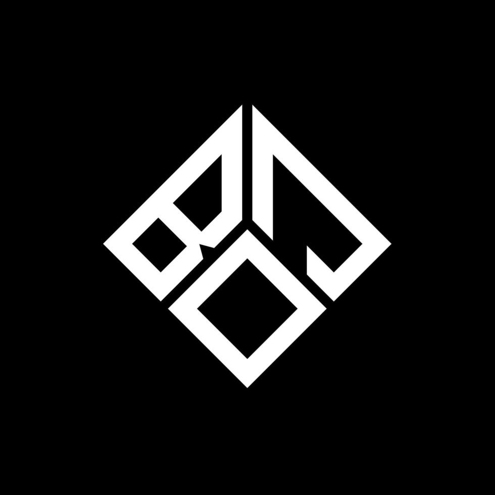 diseño de logotipo de letra boj sobre fondo negro. concepto de logotipo de letra de iniciales creativas de boj. diseño de letras boj. vector