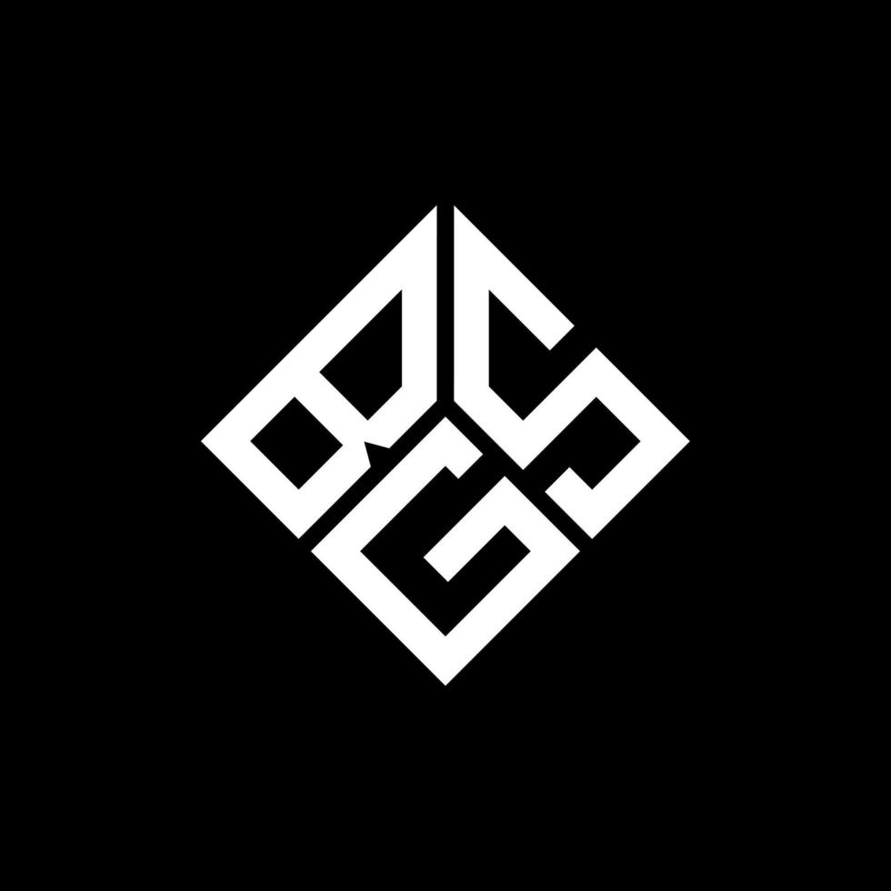 diseño de logotipo de letra bgs sobre fondo negro. concepto de logotipo de letra de iniciales creativas bgs. diseño de letras bgs. vector