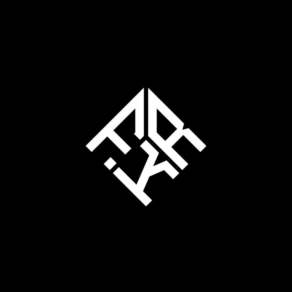 diseño de logotipo de letra fkr sobre fondo negro. concepto de logotipo de letra de iniciales creativas fkr. diseño de letras fkr. vector