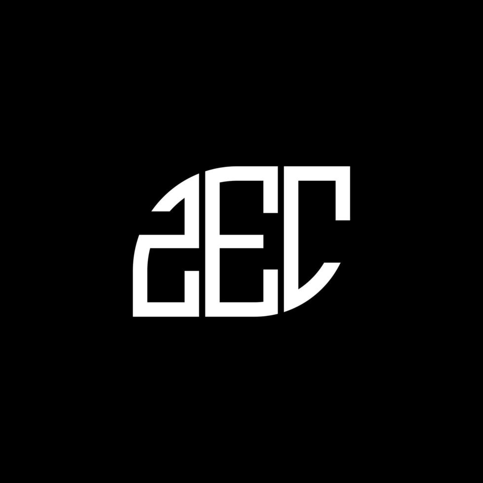 ZEC letter logo design on black background. ZEC creative initials letter logo concept. ZEC letter design. vector